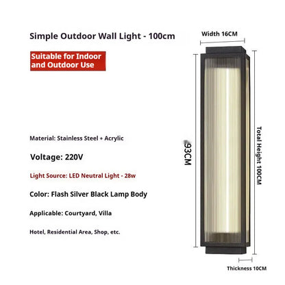 Stainless steel outdoor wall lamp for garden and courtyard lighting