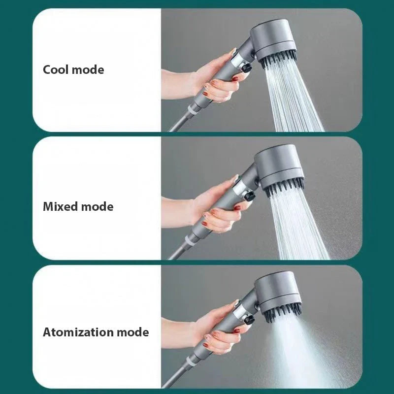 Premium high-pressure rainfall shower head with multiple spray modes and filtration for a refreshing and relaxing bathing experience
