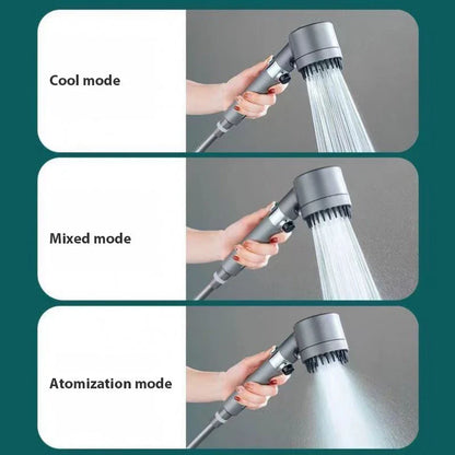 Premium high-pressure rainfall shower head with multiple spray modes and filtration for a refreshing and relaxing bathing experience
