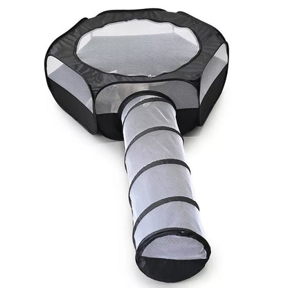 Foldable cat tunnel with removable design, perfect for play and rest
