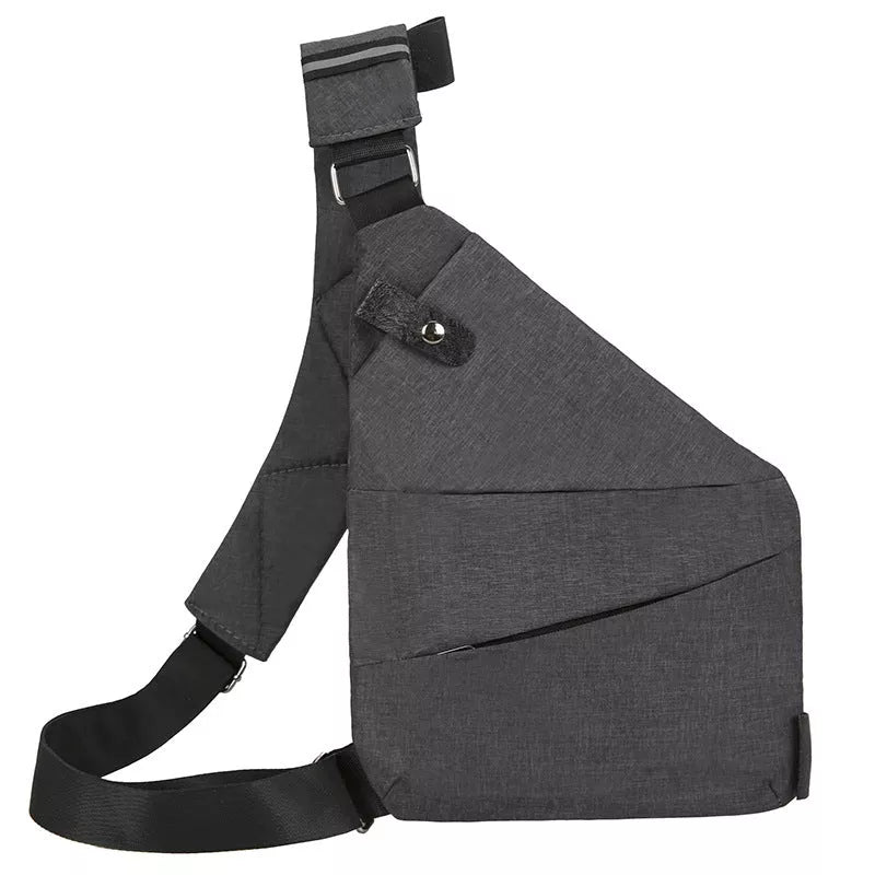 Men's waterproof anti-theft canvas shoulder bag with 20-35L capacity