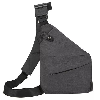 Men's waterproof anti-theft canvas shoulder bag with 20-35L capacity