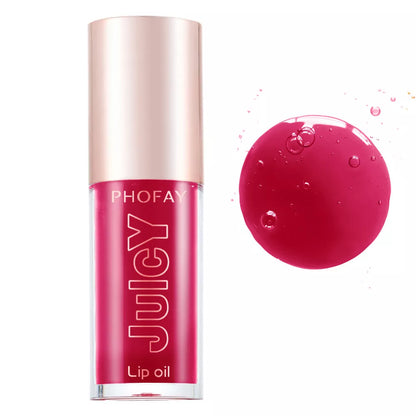 PHOFAY Juicy Lip Oil with doe-foot applicator for ultra-moisturizing lip care