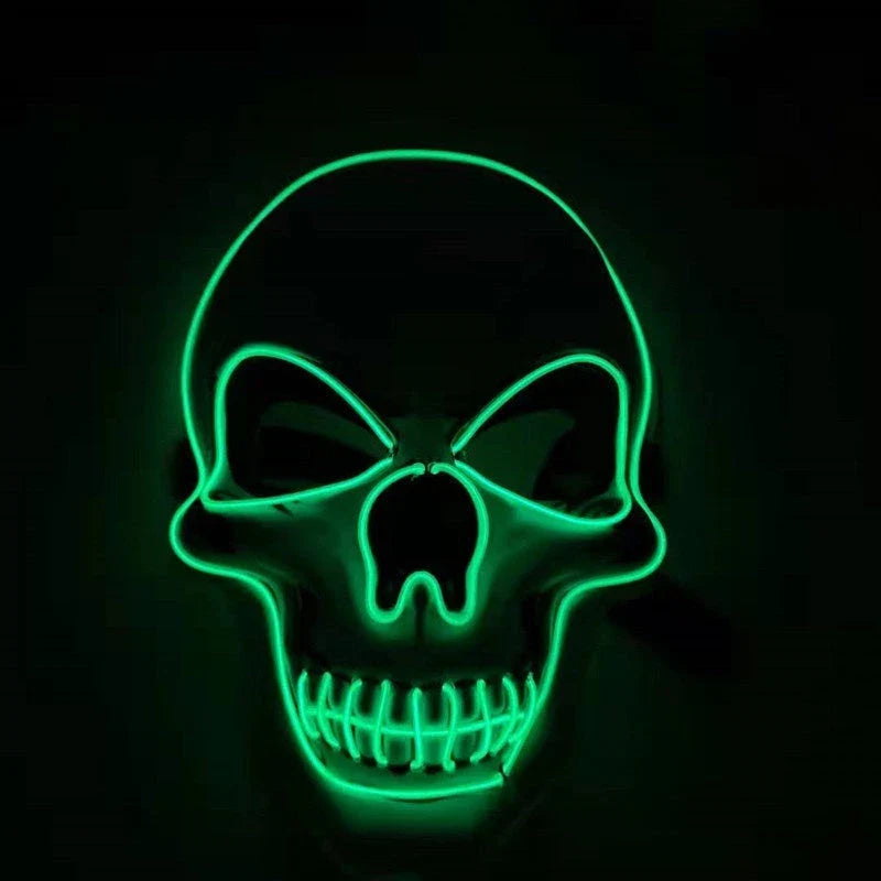 Hhomeenjoy Bone-Chilling Glowing Halloween Mask for Spooky Fun