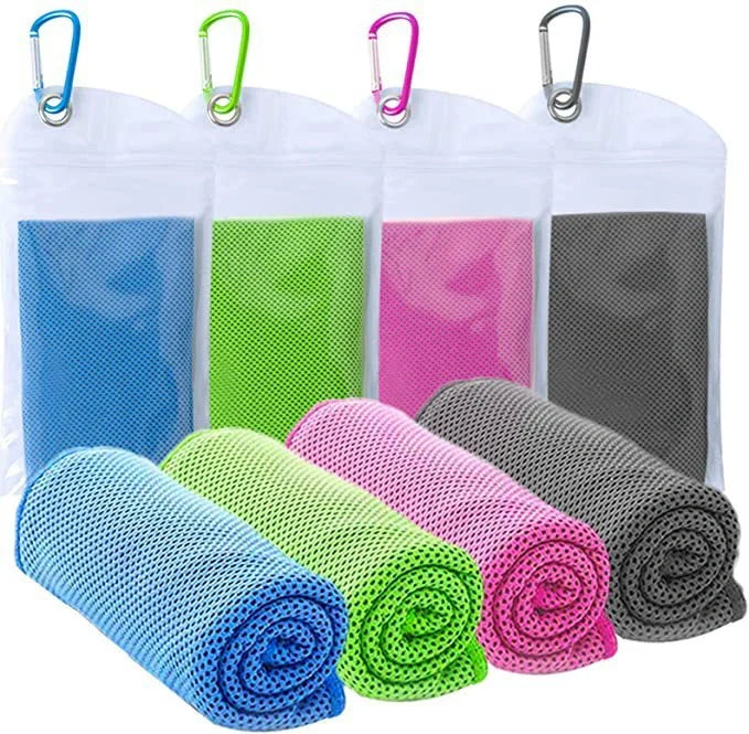 Mountaineering cooling towel in various colors, perfect for outdoor activities