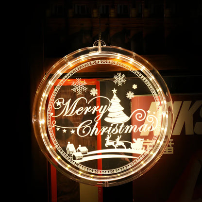 170mm plastic LED Christmas disc light with E14 fitting and dimming control