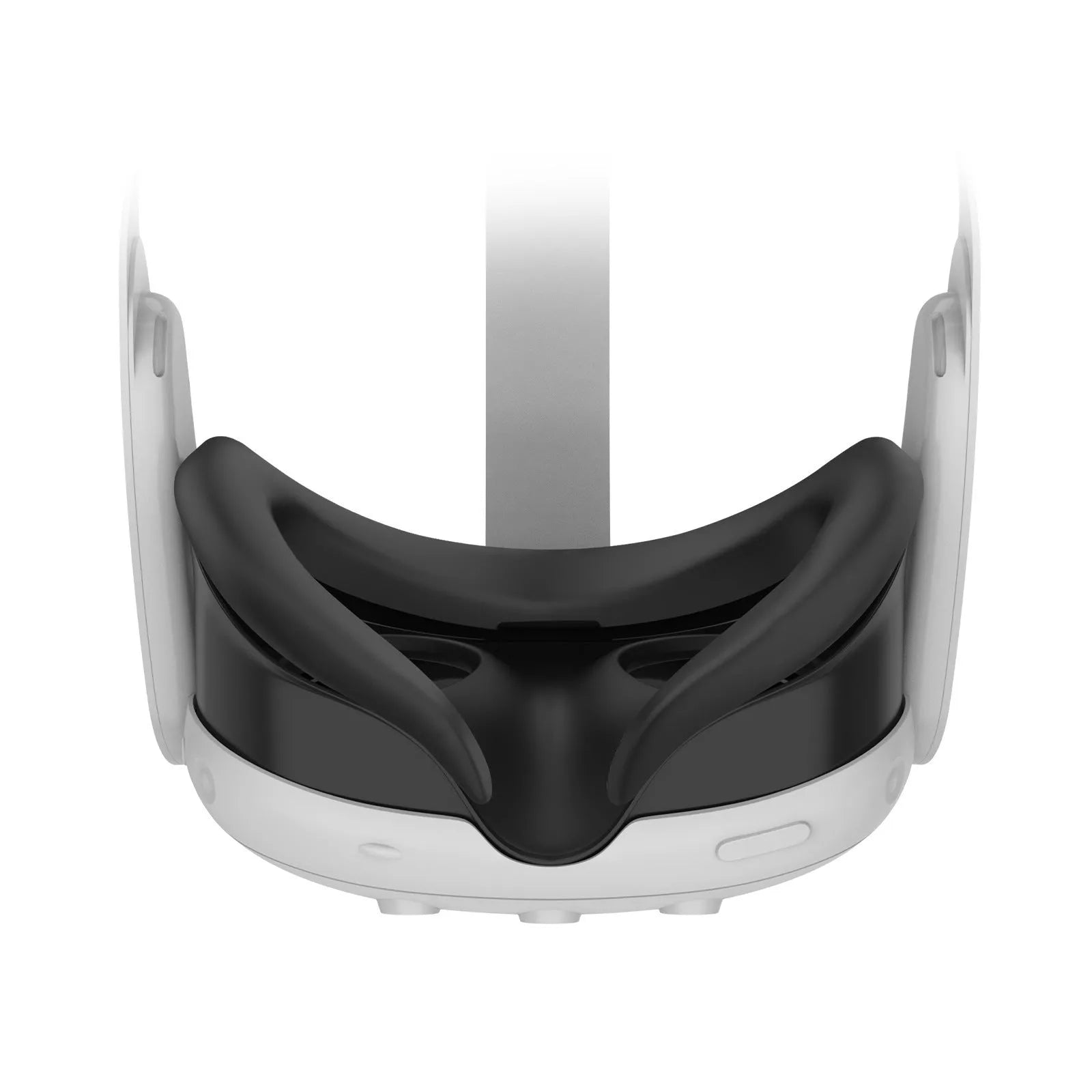 Silicone VR headset mask replacement in black, white, blue, and red