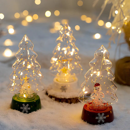 Cloth Christmas decoration models including battery-powered old man and tree for table and window use, 10-20cm height