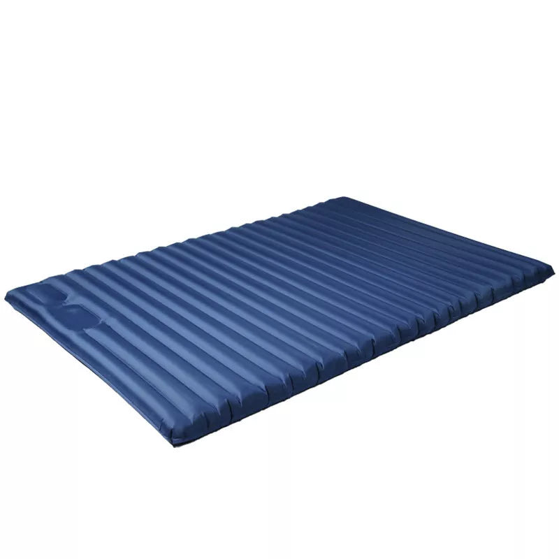 Blue Thickened Air Sleeping Pad for Camping with Moisture-Proof Feature