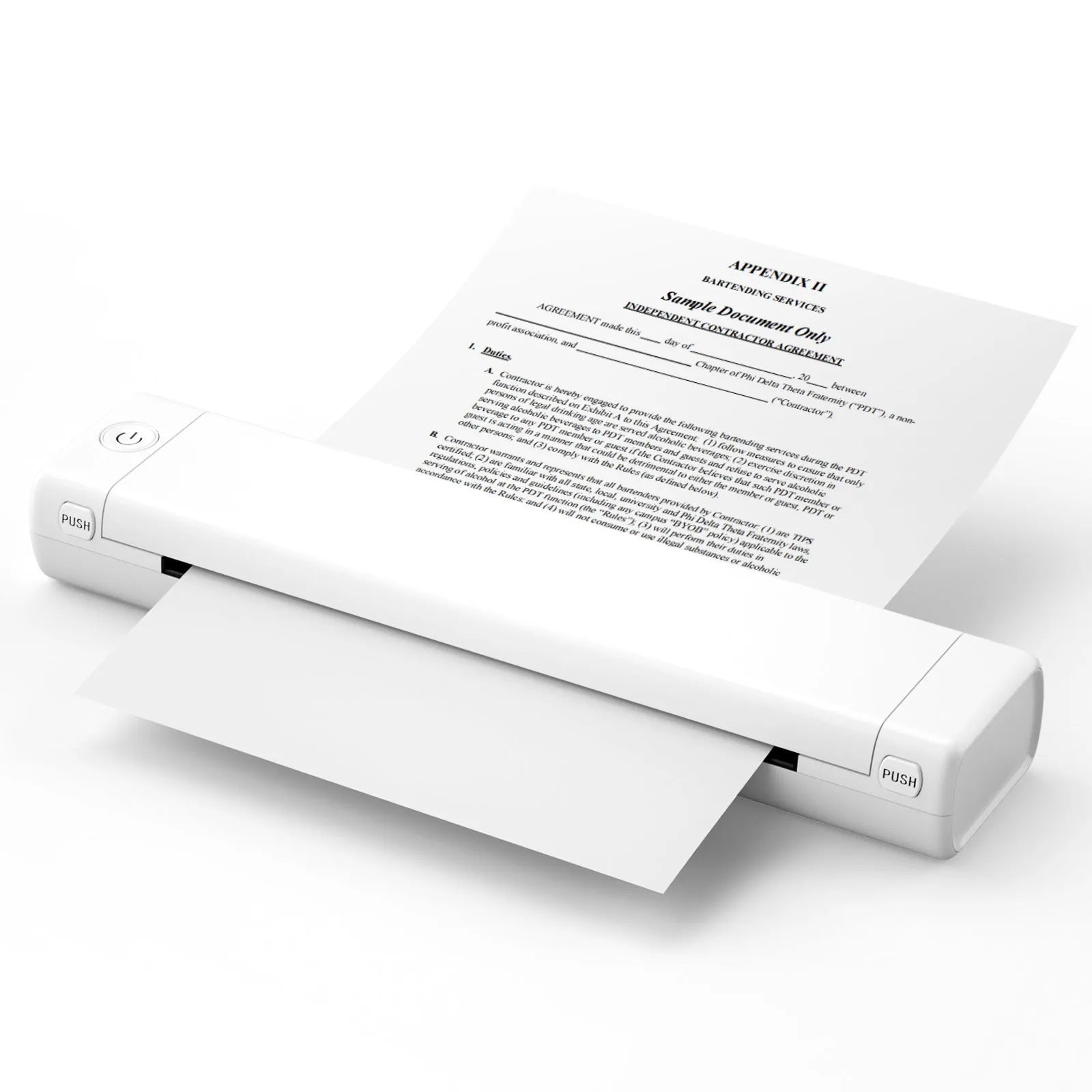 Phomemo M08F A4 portable wireless thermal printer in compact design with multiple colour options