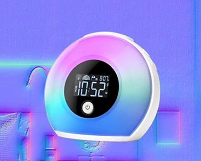 Digital Music Alarm Clock with Bluetooth 5.0 and VA LCD screen in colorful option