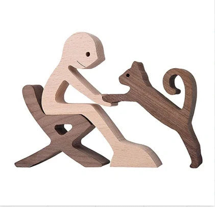 Wooden Nordic Style Animal Ornament for office desk decoration