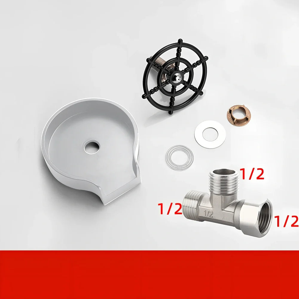 Small stainless steel faucet with automatic high-pressure cup washer for household sink installation