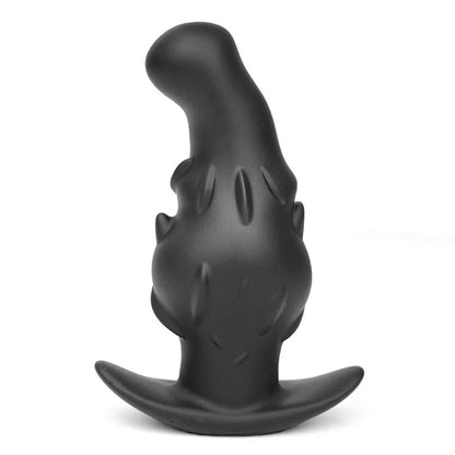 Purple, gold, or black unisex adult silicone masturbator with liquid silicone construction and size options S M L XL