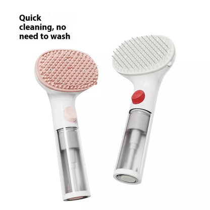 3-in-1 Pet Steam Brush with adjustable comb for effective hair removal and cleaning