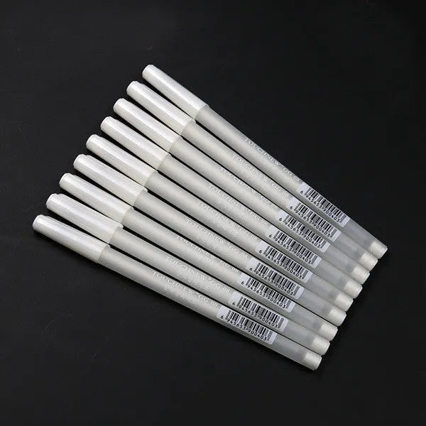 Touchnew black card hand-painted highlight pen with 0.8mm tip in golden silver white options
