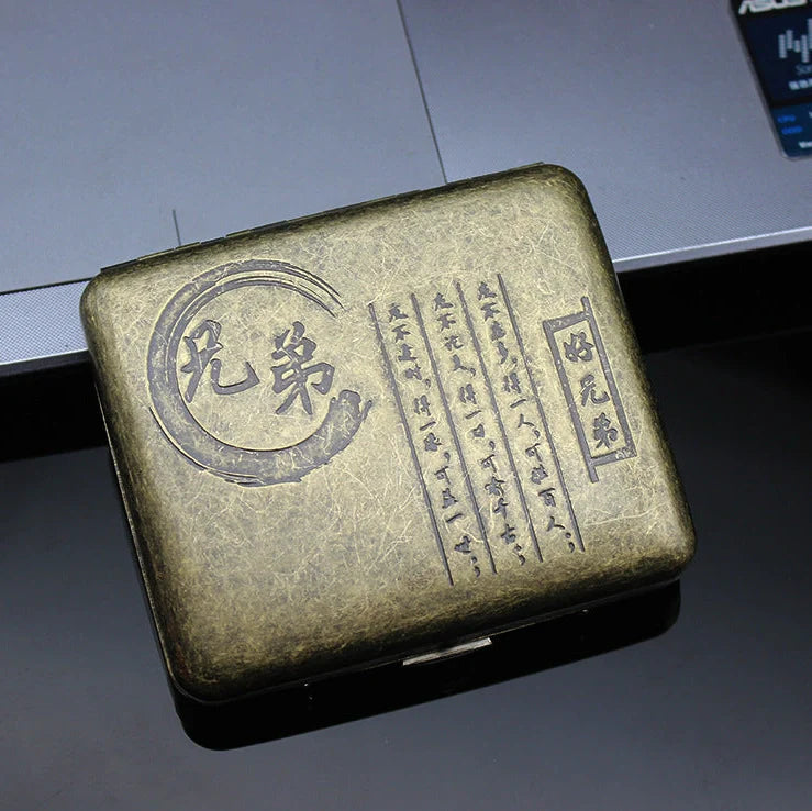 20 stainless steel knurled cigarette holders showing retro metal design with 95mm length and textured grip surface