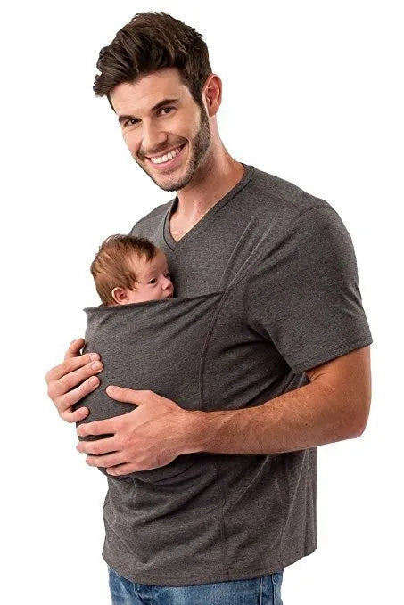 A green loose-fitting cotton short sleeve casual top with a round neck on a hanger.