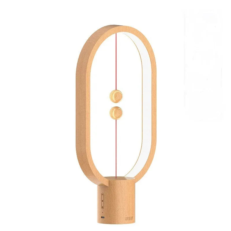 Mini smart magnetic switch USB LED table lamp with floating switch, plastic shade, 55x140x250mm