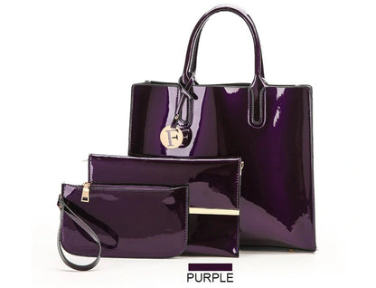 Versatile patent leather shoulder and crossbody handbags in a variety of classic and contemporary colors