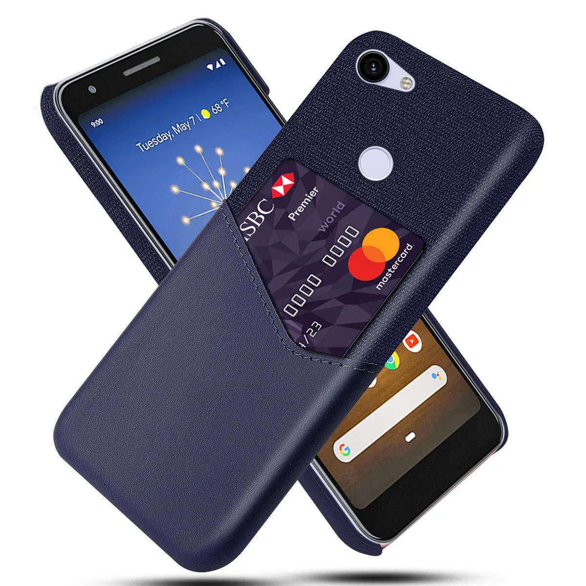 Leather mobile phone case for Google Pixel in five colours showing waterproof drop-resistant design