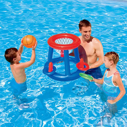 Inflatable basketball hoop with water shooting game for kids, made from environmental protection PVC