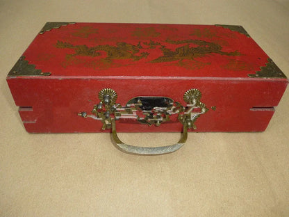 Handcrafted antique terracotta chess set with folding wooden board and detailed polymer resin pieces