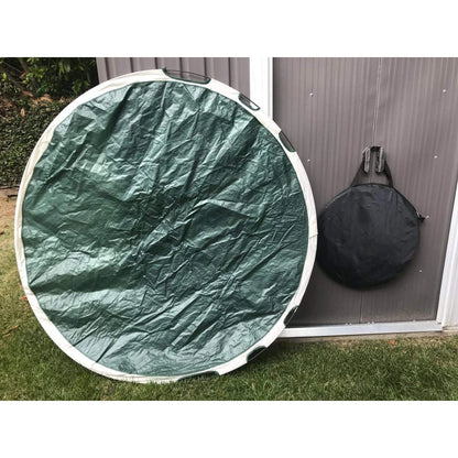 Green foldable dustpan leaf storage bag collector for garden cleanup