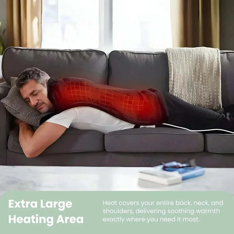 Grey electric heated shawl for shoulder and neck, soft skin-friendly material, adjustable fit, EU power supply