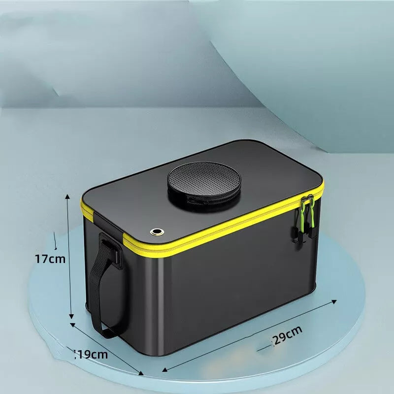Thickened EVA Fish Protection Bucket with options for oxygen pump and multiple sizes