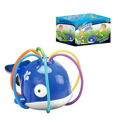 Colorful outdoor water sprinkler toy with cactus-shaped design for kids to enjoy in the backyard