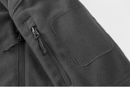 Thick Military Army Fleece Jacket in Black, Grey, or Army Green with windproof and thermal features