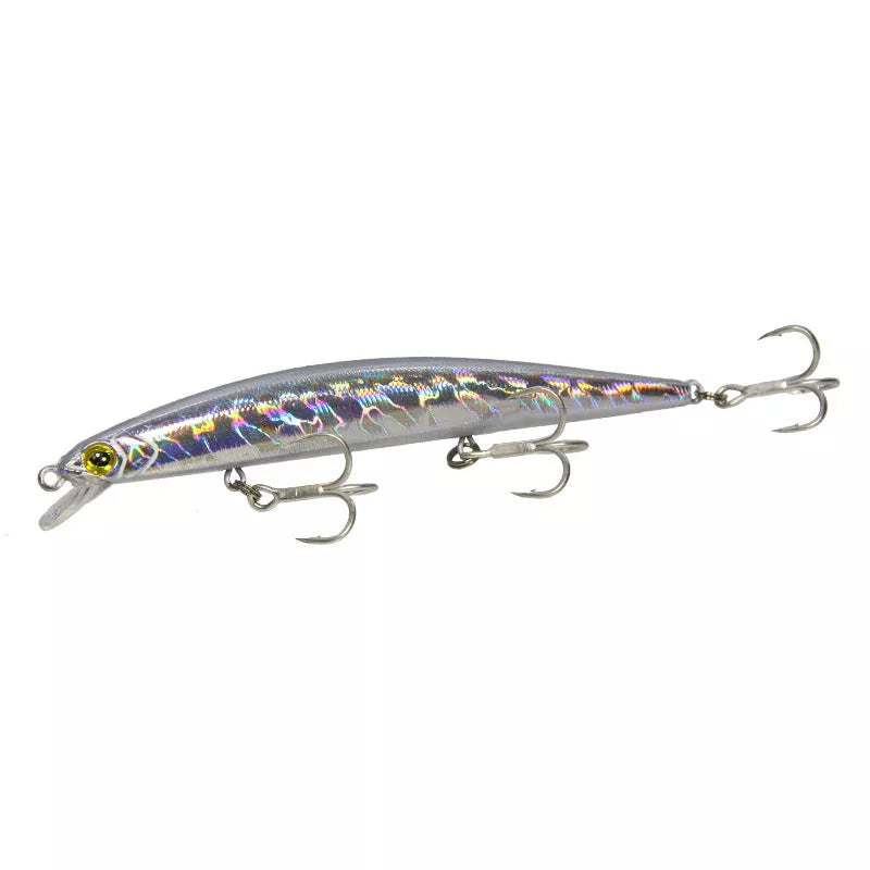 Bass fishing topwater lure with treble hook in various colors