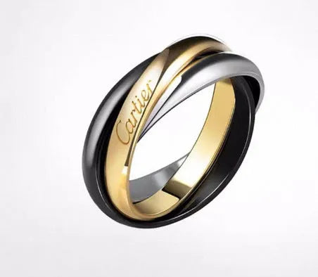 Silver couple rings with diamond settings in U-shaped or geometric designs, available in multiple colours and sizes 5-11