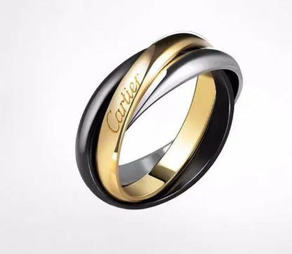 Silver couple rings with diamond settings in U-shaped or geometric designs, available in multiple colours and sizes 5-11