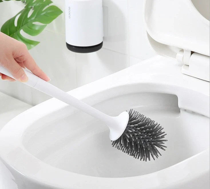 Non-stick Hair Soft Plastic Brush Head Toilet with ergonomic handle and TPR bristles for effective cleaning