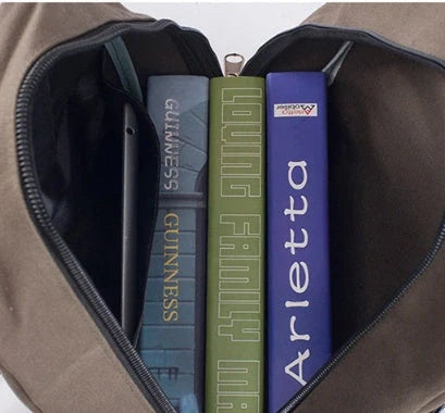 Stylish and durable canvas backpack for men and students, perfect for school, work, or travel.