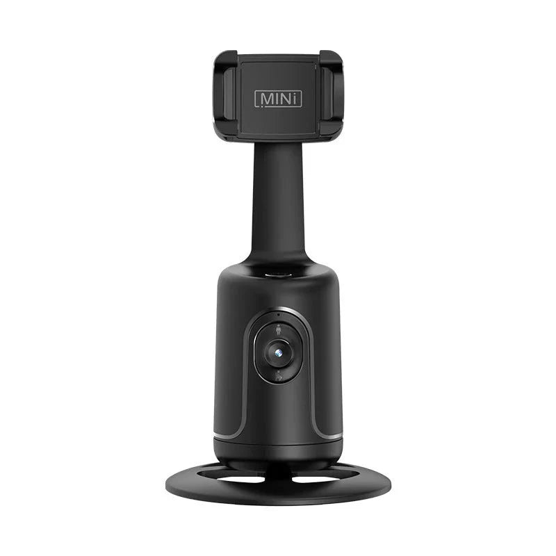 360° Auto-Tracking Smartphone Gimbal with AI Face Tracking, Stabilization, and 360° Rotation for Vlogging, Live Streaming, and Video Recording