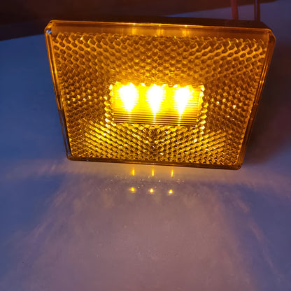Red and yellow LED trailer side clearance lamp with 19cm wire and UV PC lens