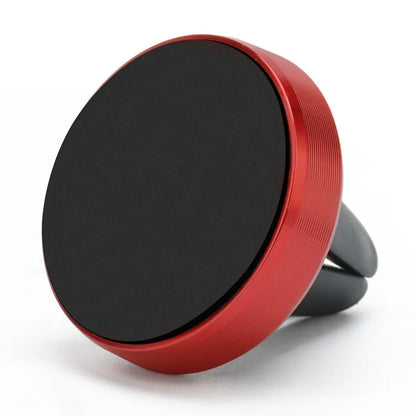 Magnetic car air vent phone holder in five colours showing compact 33.5x30mm dimensions