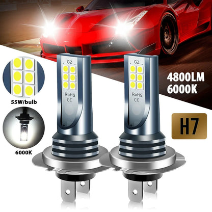 12 SMD LED car fog light bulb with aluminium housing for H7 9005 9006 H11 replacement