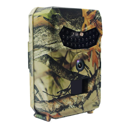 Yellow brown hunting game camera with infrared sensors and compact design for outdoor monitoring