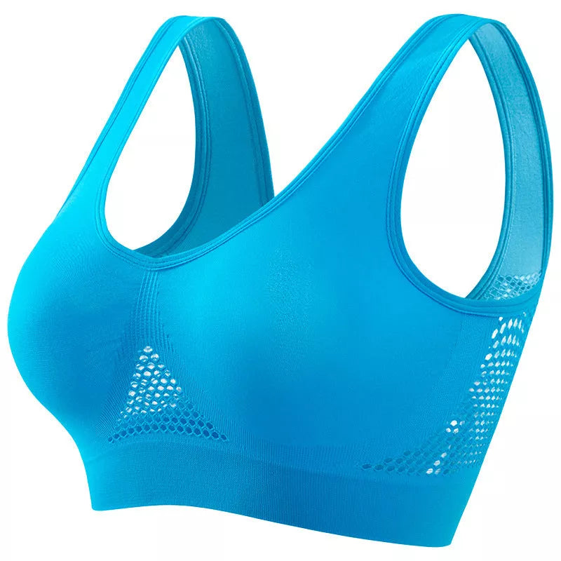 Plus Size Women's Push-up Sports Bra for Workout, Running, and Yoga