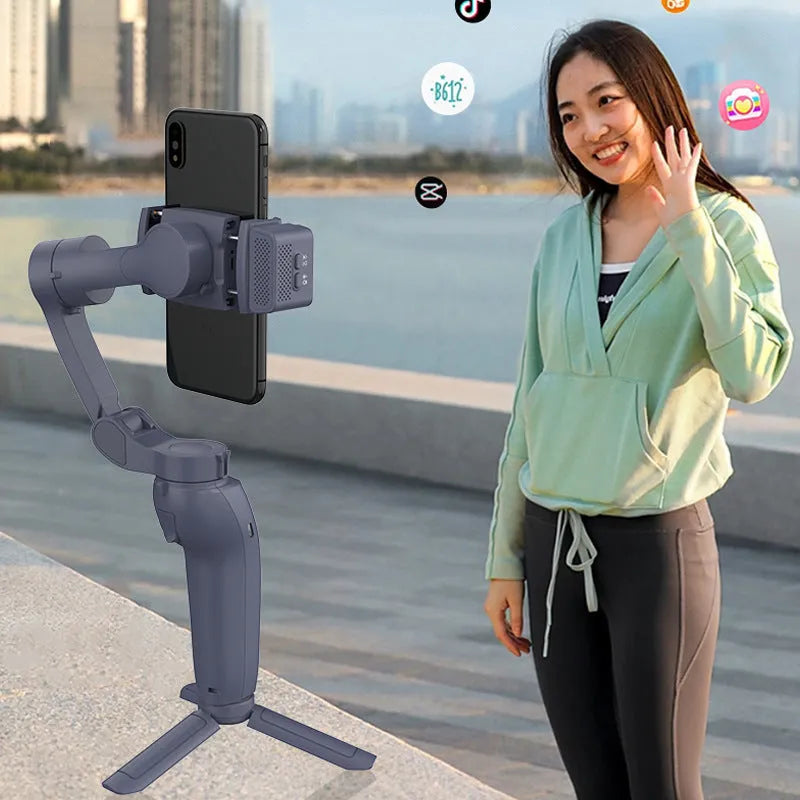 Three-axis phone stabiliser with AI tracking module, ABS body, for phones up to 280g and 9cm wide, English version