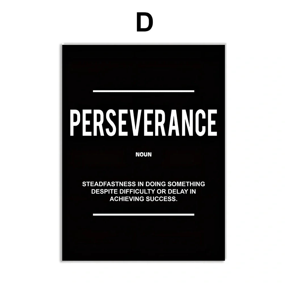 Frameless canvas wall art with inspirational quotes in various sizes from 15cm to 90cm