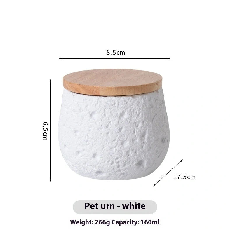 Handmade cement pet cinerary casket in rectangular shape with handcrafted texture, shown in one of six available colours