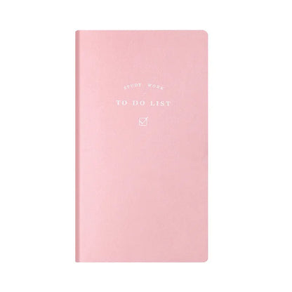 Simple style portable todolist notebook in blue, green, pink, or yellow with PU cover and 96 pages.