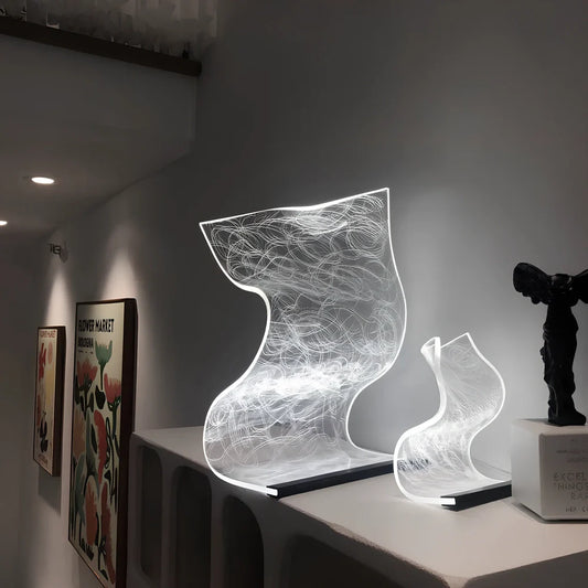 USB-powered bedside lamp with three-colour light adjustment in Nordic design