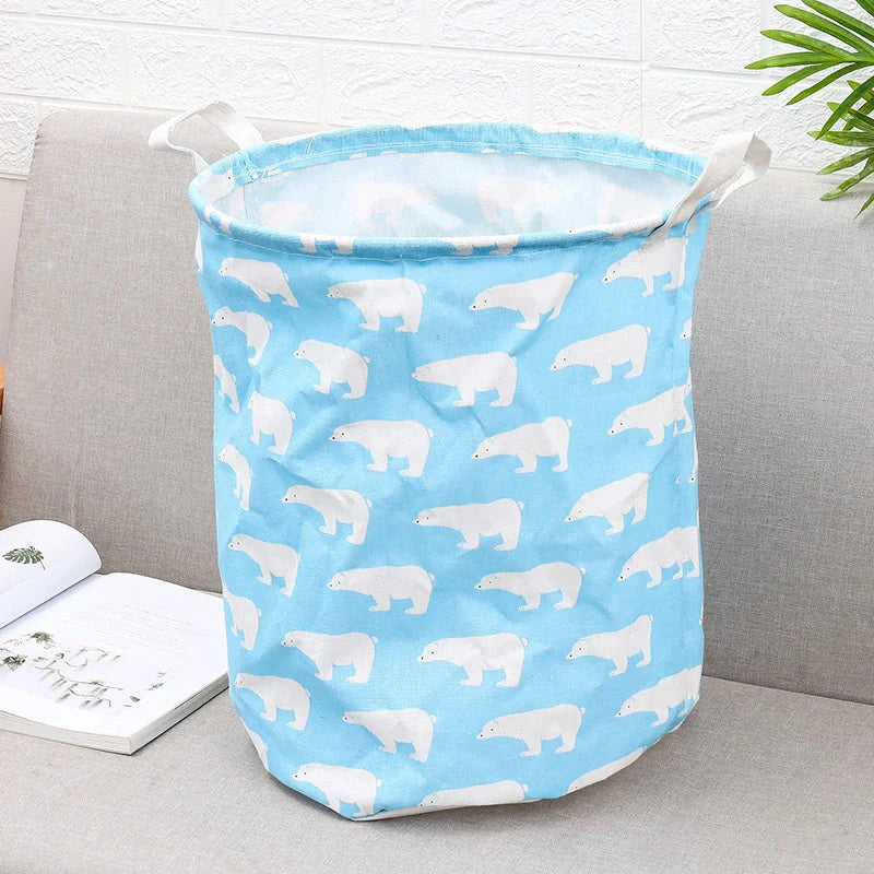 European-style cotton linen laundry basket in elegant designs for stylish home organization