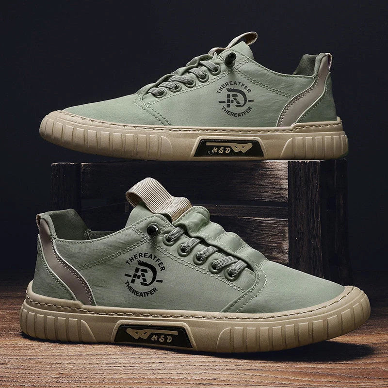 Men's casual canvas shoes with breathable mesh lining in multiple colors